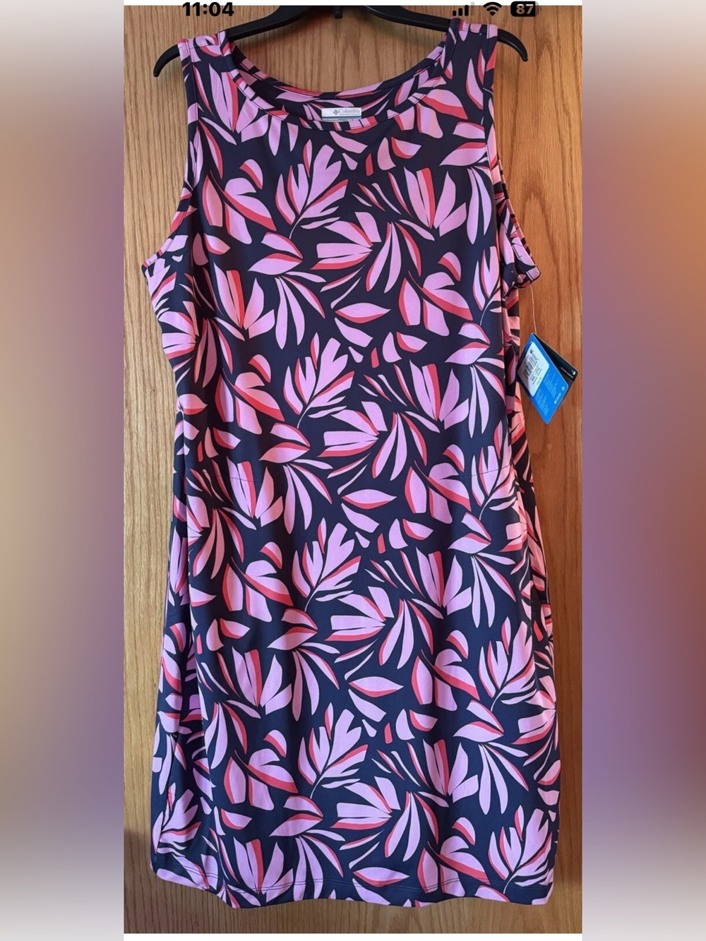 Columbia XXL Chill River womens Sleeveless tank Dress NEW pockets wicking SPF - Picture 3 of 15